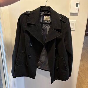 Old Navy Women's Black Peacoat